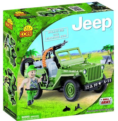 COBI Small Army Jeep Willys MB with Machine Gun Building Kit