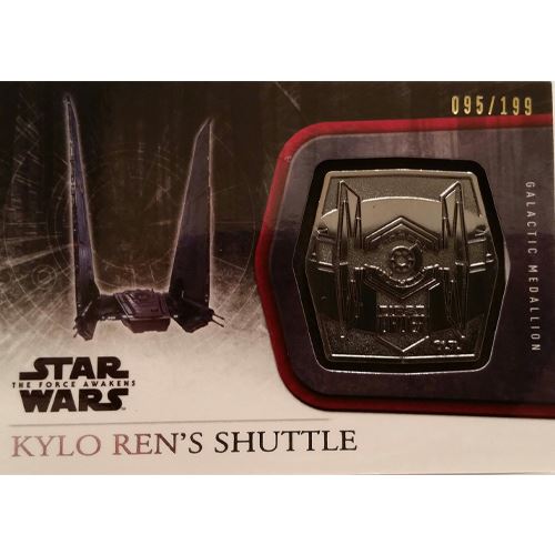 Topps 2015 The Force Awakens Series 1 - Kylo Ren's Shuttle Silver Medallion M-50 (95/199)