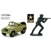 Greenlight - U.S. Army - 2016 Jeep Wrangler with Plastic Soldier Diecast Vehicle