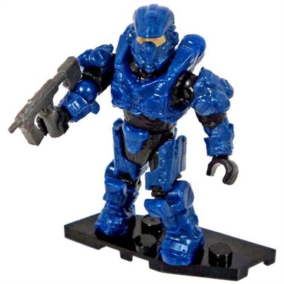Mega Bloks Halo - Foxtrot Series - Mini Blind Bag Figure - Blue Aviator Spartan