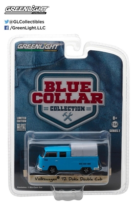 Greenlight - Blue Collar Collection Series 2 - 1976 Volkswagen Type 2 Crew Cab Pick-Up with Canopy Diecast Vehicle