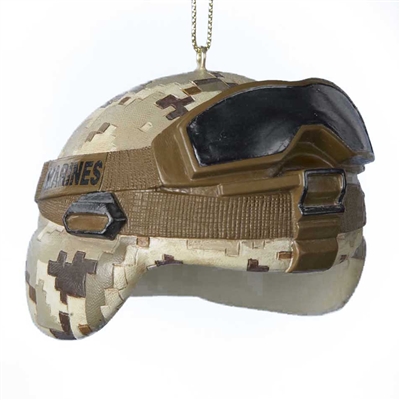 Marines Combat Helmet Christmas Ornament