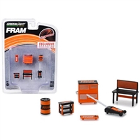 Greenlight Muscle 6 Piece Set Shop Tools FRAM Oil Filters