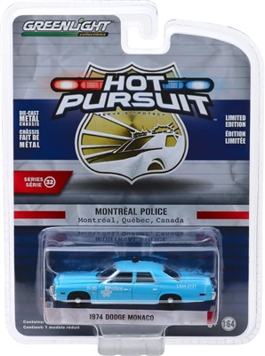 Greenlight - Hot Pursuit Series 32 - 1974 Dodge Monaco Montreal Canada Police