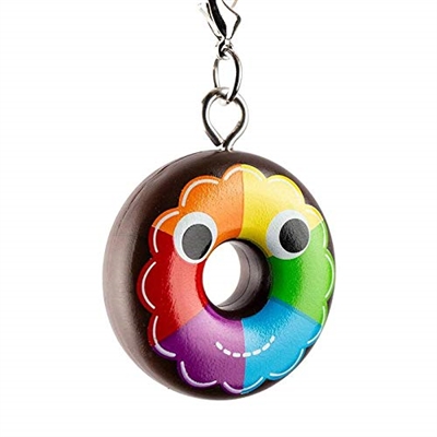 Kidrobot Yummy World Attack of the Donuts Keychain Series - Rainbow Frosted (2/24)