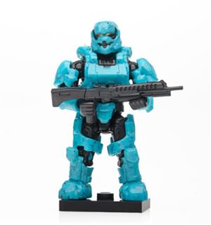 Halo Charlie Series - Cyan Spartan Soldier w/ Shotgun - Sealed