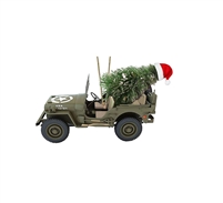 U.S Army Jeep with Christmas Tree Ornament