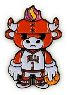 Kidrobot NBA Mascot Enamel Pins - Chicago Bulls Benny the Bull