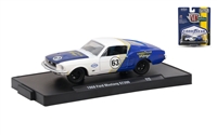 M2 Machines Auto-Drivers Release 49 - 1968 Ford Mustang GT 390 (Goodyear Racing) Bright White