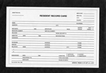 Residents Record Card