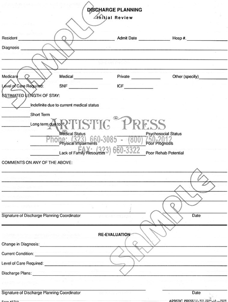 Discharge Planning Initial Review
