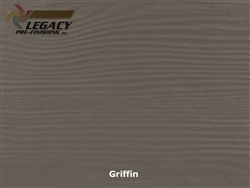 Allura fiber cement lap siding custom prefinished in a dark neutral color called Griffin with a satin finish