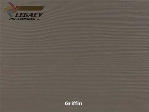 Allura fiber cement lap siding custom prefinished in a dark neutral color called Griffin with a satin finish