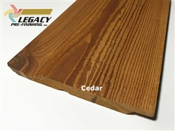 Prefinished Cedar Channel Rustic Siding - Cedar Stain