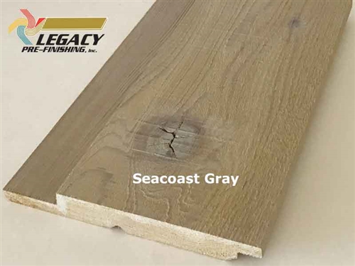 Prefinished Cedar Channel Rustic Siding - Seacoast Gray Stain