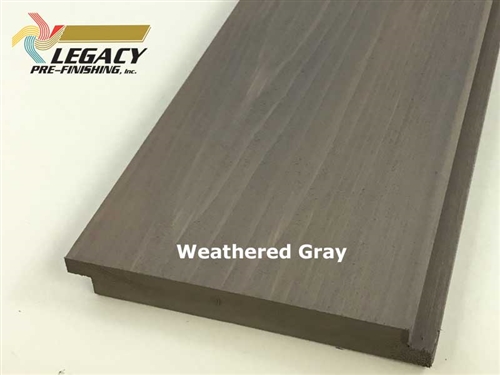 Cedar Prefinished Exterior Shiplap Siding - Weathered Gray Stain