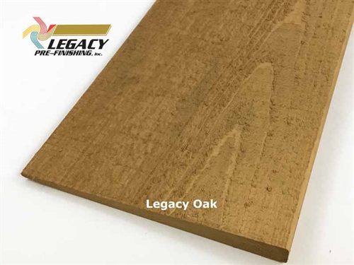 Cypress bevel siding prefinished in a rich golden brown stain called Legacy Oak