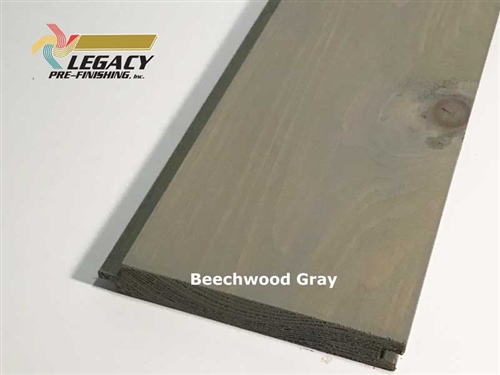 Prefinished Cypress Tongue And Groove Nickel Gap Siding - Beechwood Gray Stain