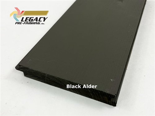 Prefinished Cypress Tongue And Groove Nickel Gap Siding - Black Alder