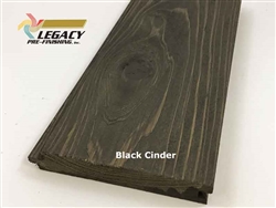 Prefinished Cypress Tongue And Groove Nickel Gap Siding - Black Cinder Stain