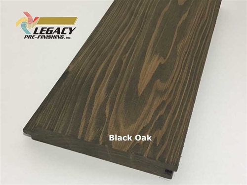 Prefinished Cypress Tongue And Groove Nickel Gap Siding - Black Oak
