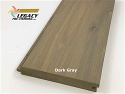 Prefinished Cypress Tongue And Groove Nickel Gap Siding - Dark Gray Stain