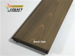 Prefinished Cypress Tongue And Groove Nickel Gap Siding - Dark Oak Stain