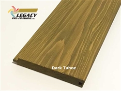 Prefinished Cypress Tongue And Groove Nickel Gap Siding - Dark Tahoe Stain