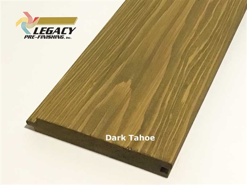 Prefinished Cypress Tongue And Groove Nickel Gap Siding - Dark Tahoe Stain