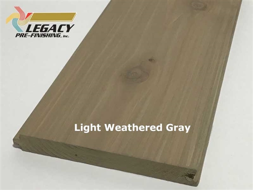 Prefinished Cypress Tongue And Groove Nickel Gap Siding - Light Weathered Gray Stain