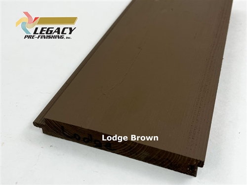 Prefinished Cypress Tongue And Groove Nickel Gap Siding - Lodge Brown