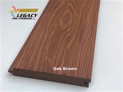 Prefinished Cypress Tongue And Groove Nickel Gap Siding - Oak Brown Stain