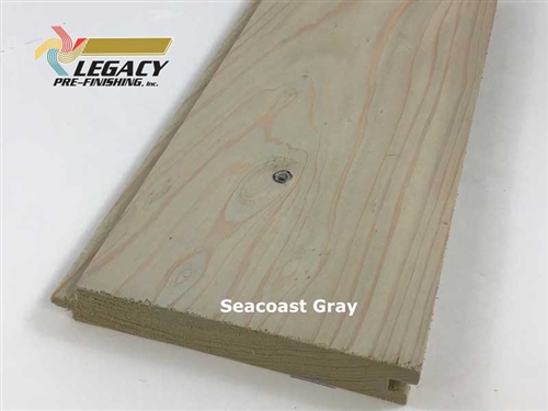 Prefinished Cypress Tongue And Groove Nickel Gap Siding - Seacoast Gray Stain