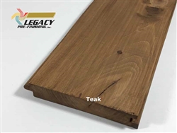 Prefinished Cypress Tongue And Groove Nickel Gap Siding - Teak Stain