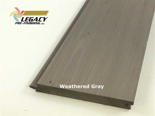 Prefinished Cypress Tongue And Groove Nickel Gap Siding - Weathered Gray Stain