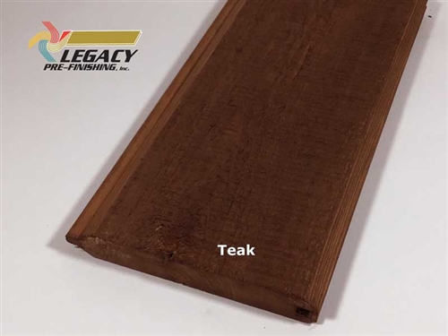 Prefinished Cypress Tongue And Groove Siding - Teak Stain