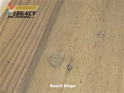 Beautiful Cedar board and batten siding custom prefinished in a light beige brown stain called Beach Beige.