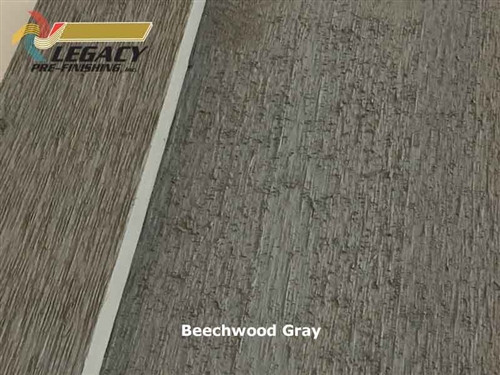 Beautiful Cedar board and batten siding custom prefinished in a rich gray stain called Beachwood Gray.