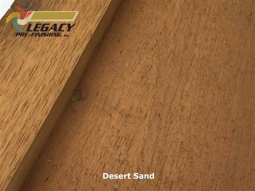 Beautiful Cedar board and batten siding custom prefinished in a golden brown stain called Desert Sand