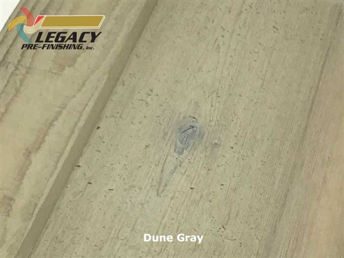 Beautiful Cedar board and batten siding custom prefinished in a beige-gray stain called Dune Gray