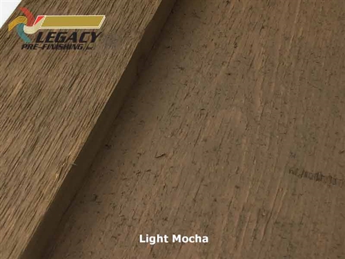 Beautiful Cedar board and batten siding custom prefinished in a rich brown stain called Light Mocha