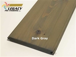 Prefinished Cedar Nickel Gap Siding - Dark Gray Stain
