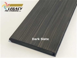 Prefinished Cedar Nickel Gap Siding - Dark Slate Stain