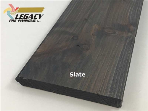 Prefinished Cedar Nickel Gap Siding - Slate Stain