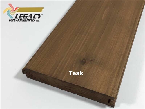 Prefinished Cedar Nickel Gap Siding - Teak