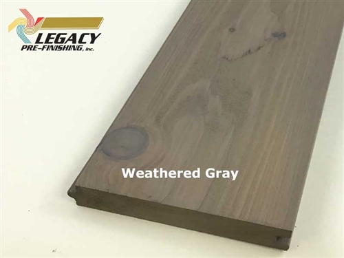 Prefinished Cedar Nickel Gap Siding - Weathered Gray Stain