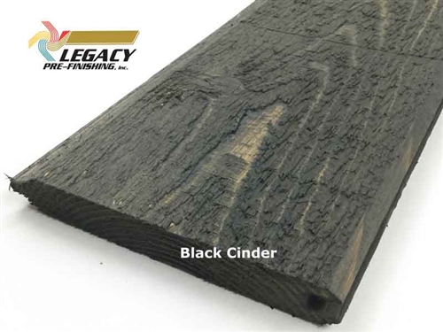 Prefinished Cedar Tongue and Groove Siding - Black Cinder Stain