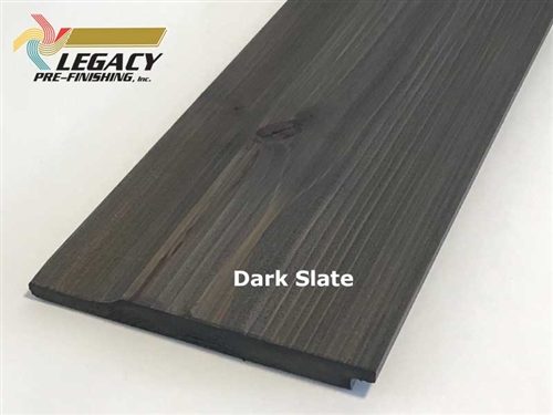 Prefinished Cedar Dutch German Lap Siding - Dark Slate Stain