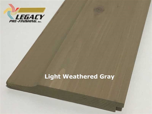 Prefinished Cedar Dutch German Lap Siding - Light Weathered Gray Stain