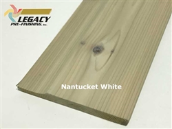 Prefinished Cedar Dutch German Lap Siding - Nantucket White Stain